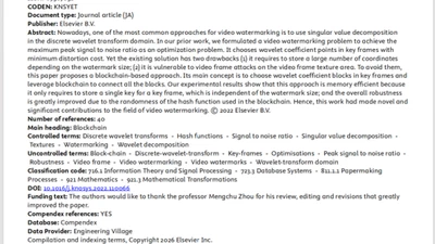 An Efficient Video Watermark Method Using Blockchain featured image