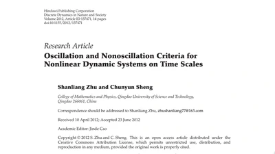 Oscillation and Nonoscillation Criteria for Nonlinear Dynamic Systems on Time Scales featured image